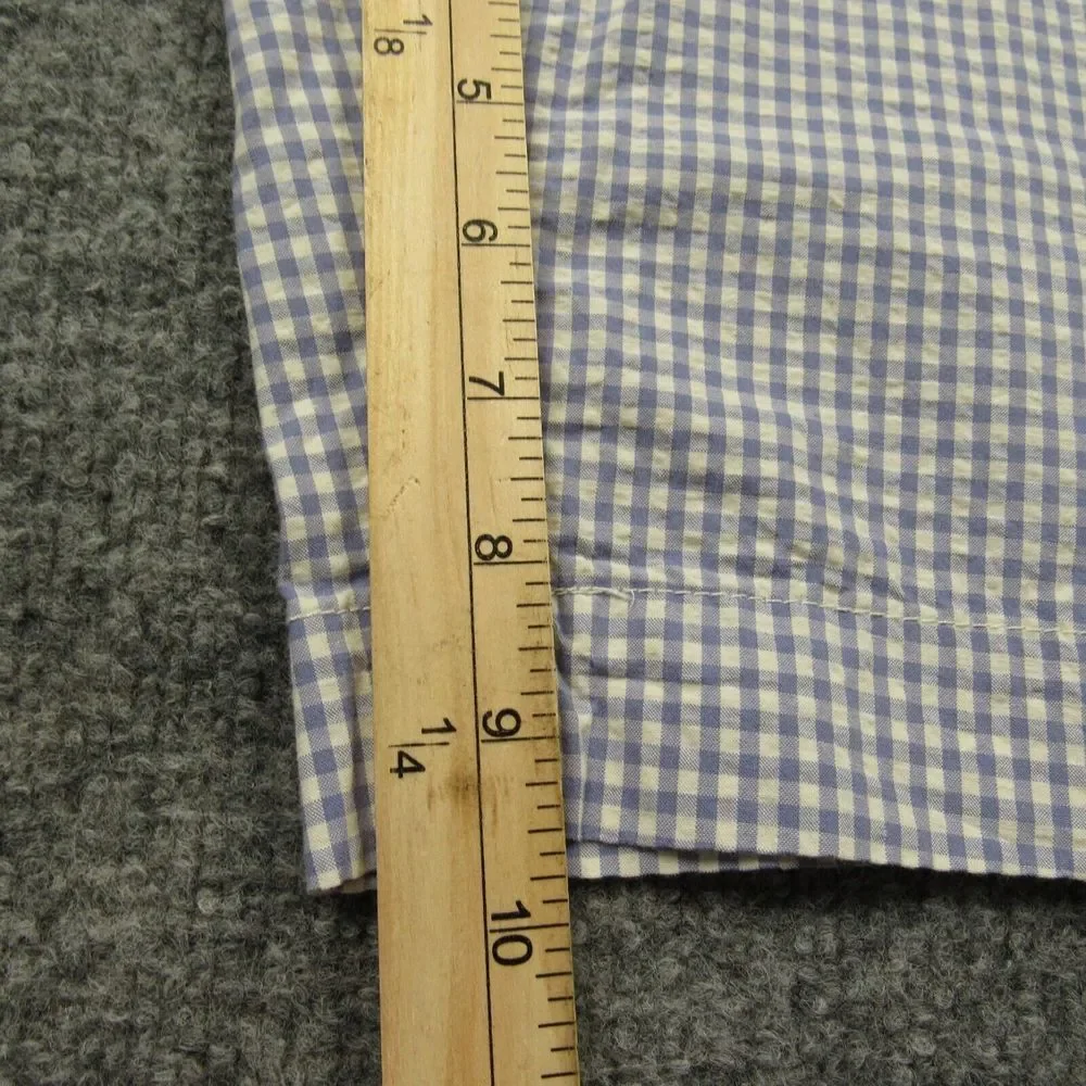 Polo Ralph Lauren Shorts Mens 38x9.5 Seersucker Chino Blue Gingham‎ Check